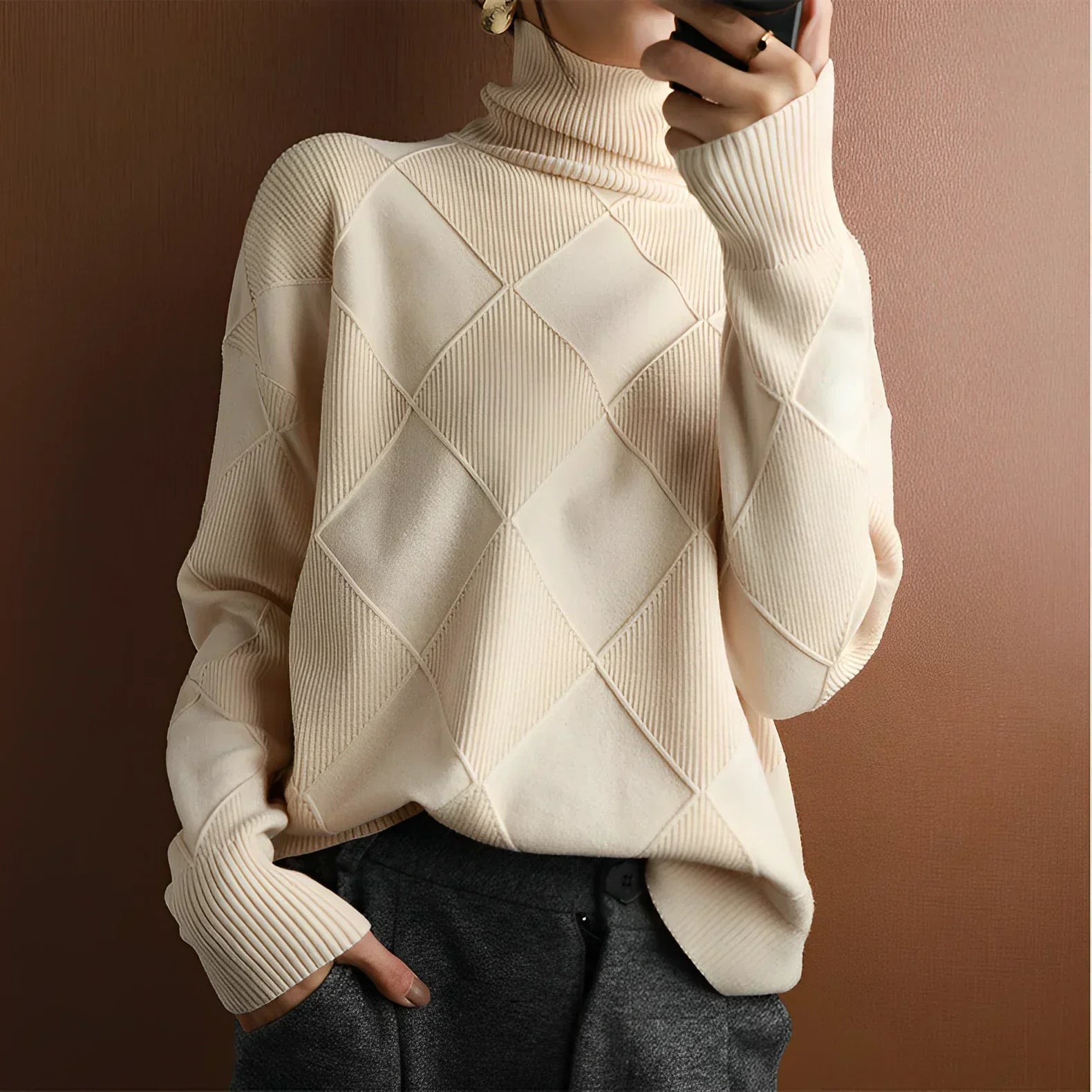 Chunky Lotus - MAGLIONE A COLLO ALTO