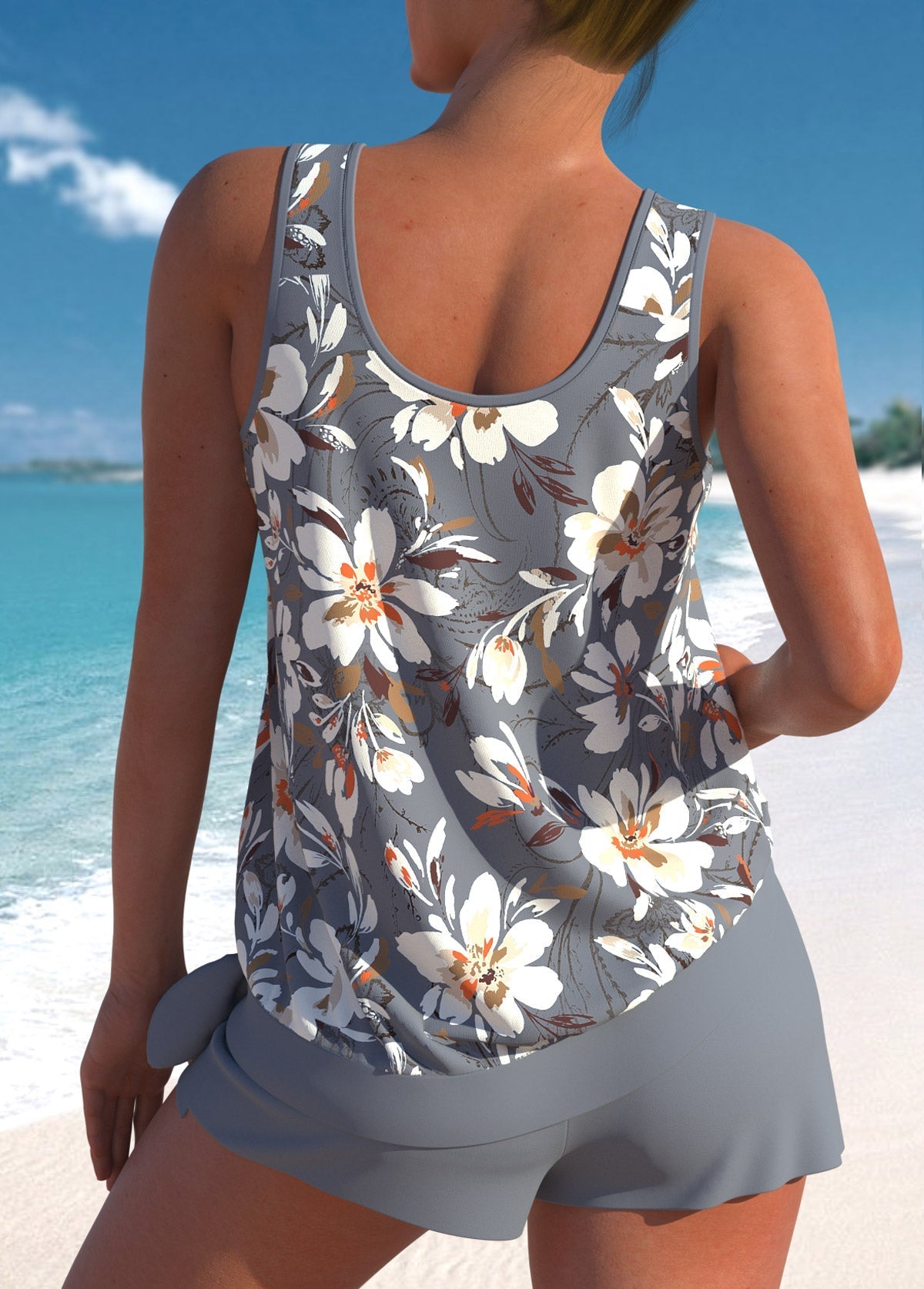 Ambrélys™ | Tankini Tropical Taille Haute