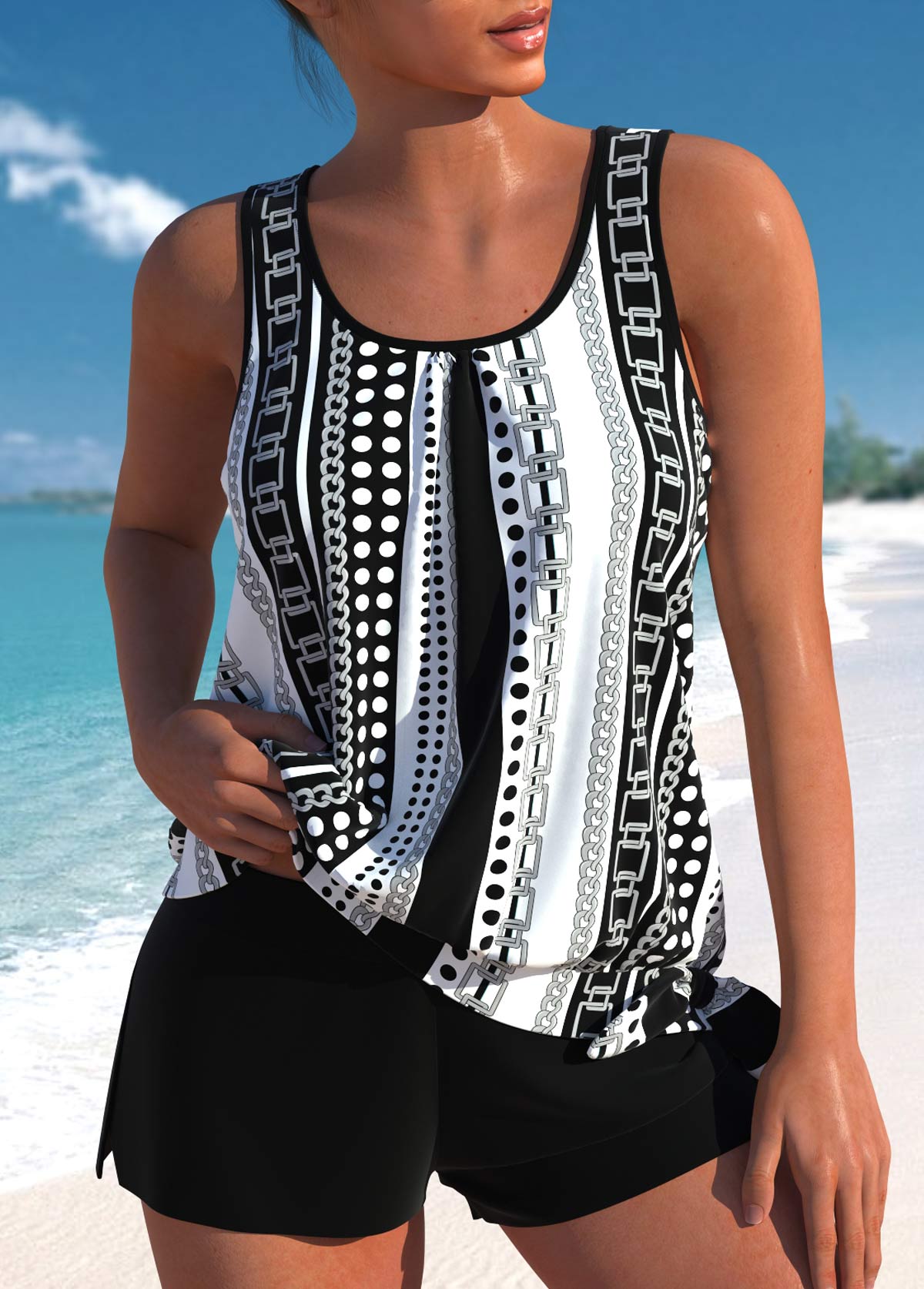 Anaélina™ | Tankini Chic Asymétrique