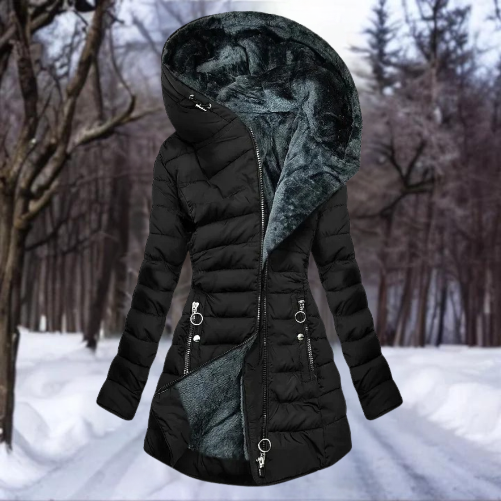 Christelle™ - Manteau Douillet Doublé en Fourrure