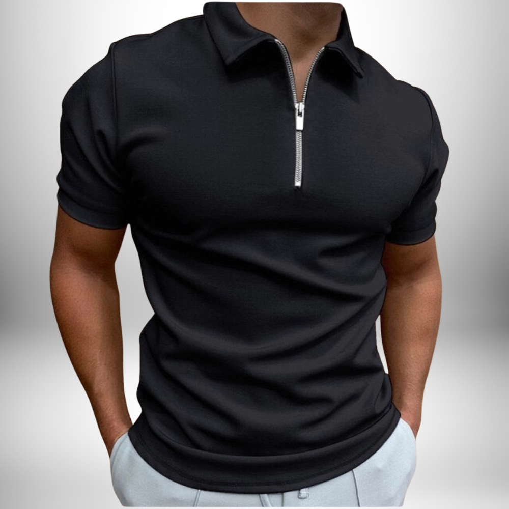 Polo Décontractée pour Homme avec Fermeture Éclair