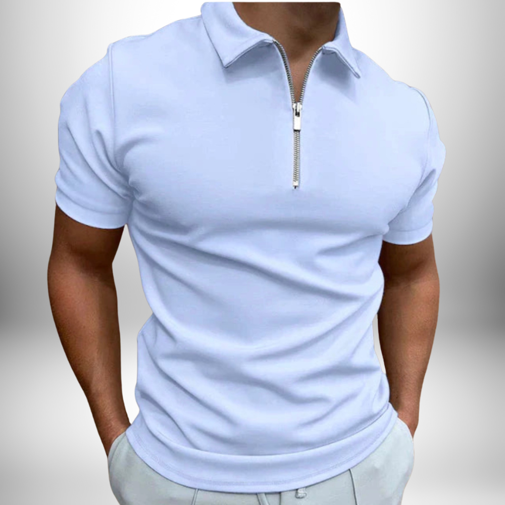 Polo Décontractée pour Homme avec Fermeture Éclair