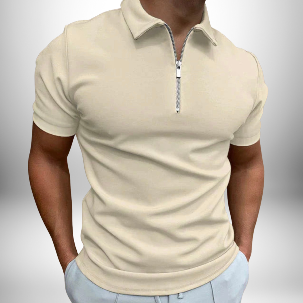 Polo Décontractée pour Homme avec Fermeture Éclair