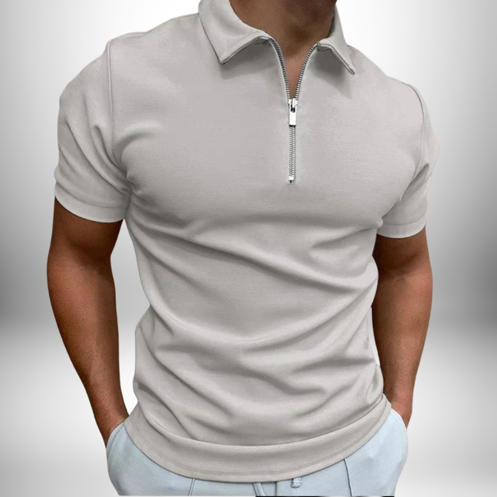 Polo Décontractée pour Homme avec Fermeture Éclair