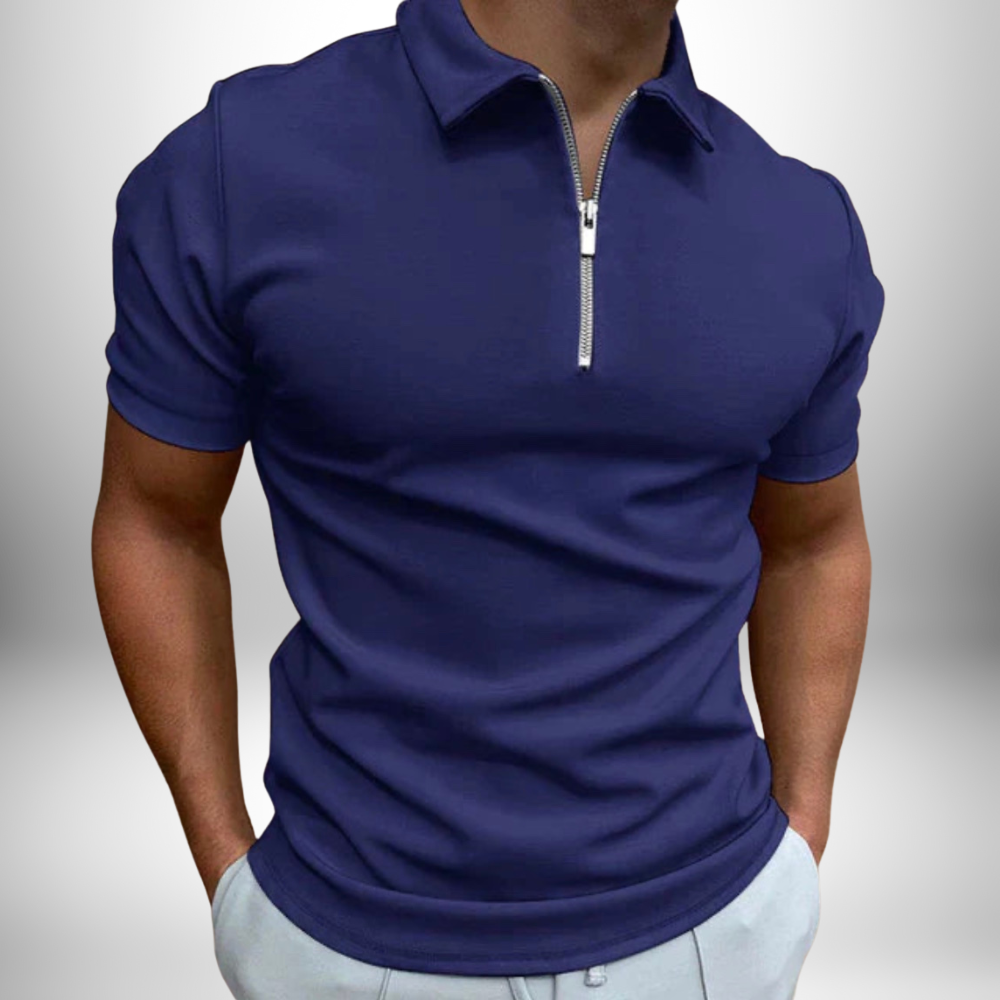 Polo Décontractée pour Homme avec Fermeture Éclair