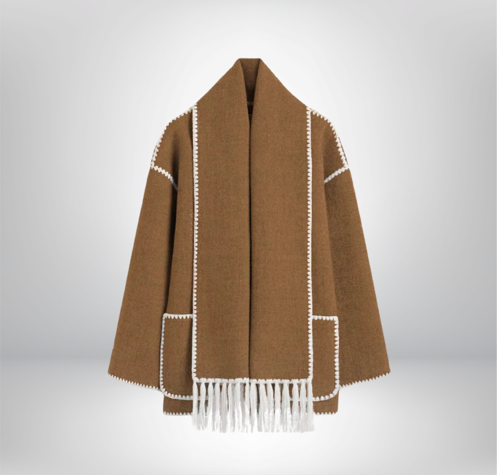 Eugénie - Veste châle à franges chic et élégante