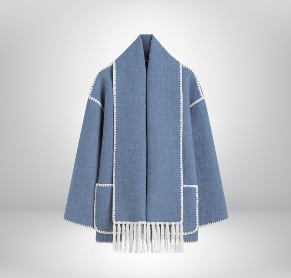 Eugénie - Veste châle à franges chic et élégante