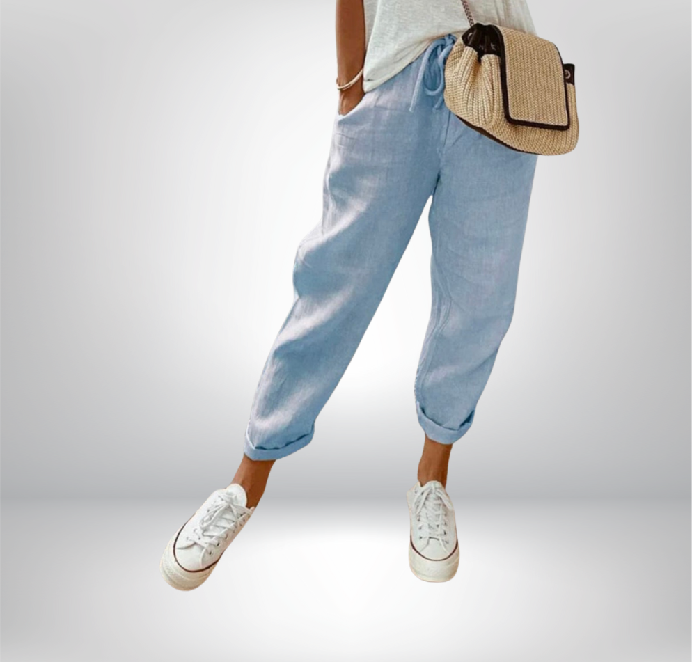 Pantalon En Lin Anti-Transpiration Décontracté & Élégant