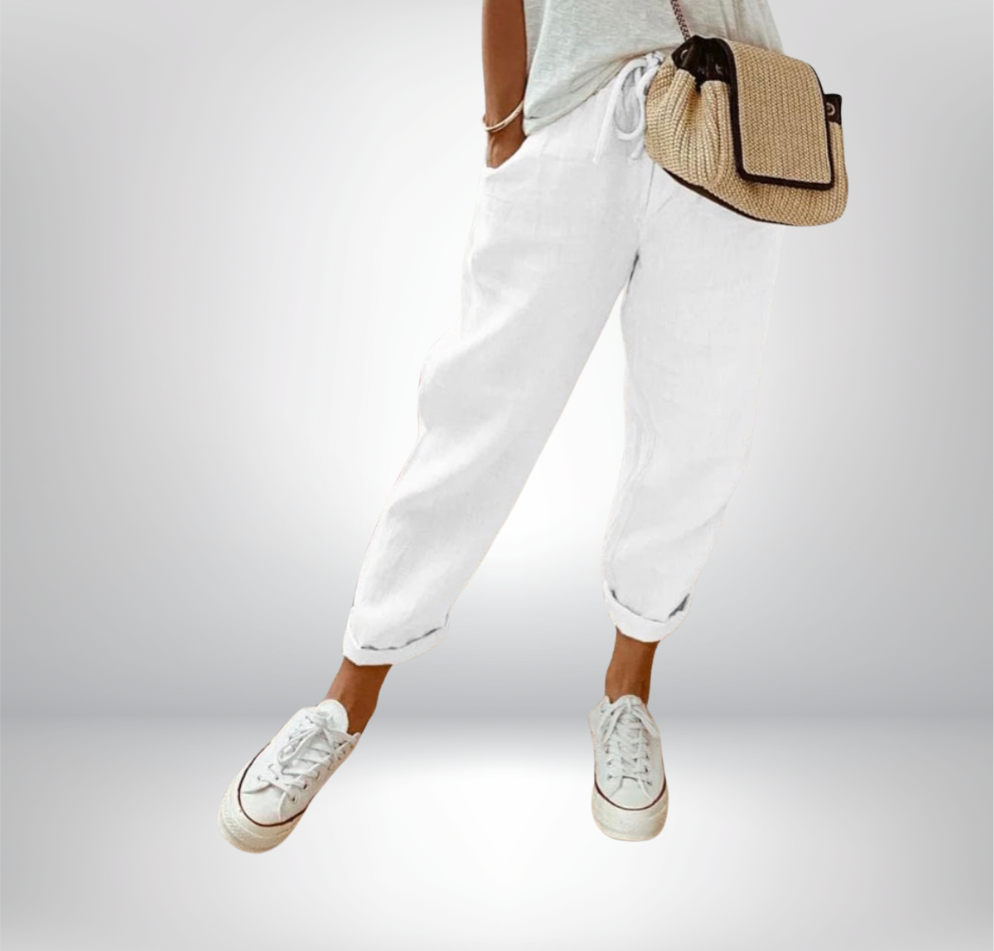 Pantalon En Lin Anti-Transpiration Décontracté & Élégant