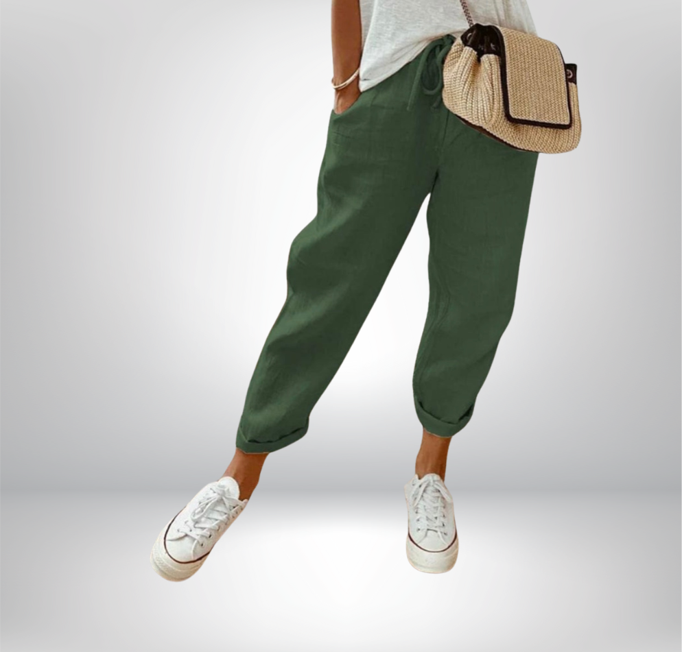 Pantalon En Lin Anti-Transpiration Décontracté & Élégant