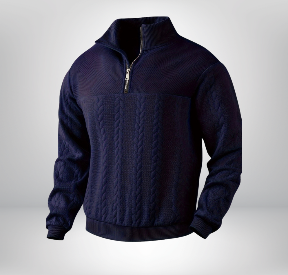 Rafael - Pull vintage zippé pour homme