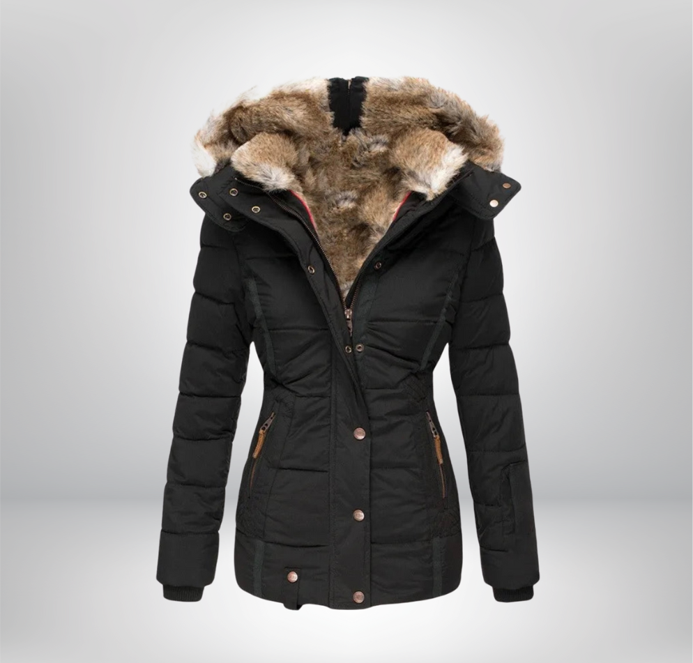 Corinne - Manteau d'hiver chaud doublé de fourrure