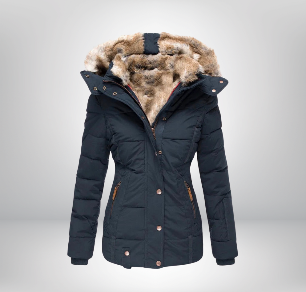 Corinne - Manteau d'hiver chaud doublé de fourrure