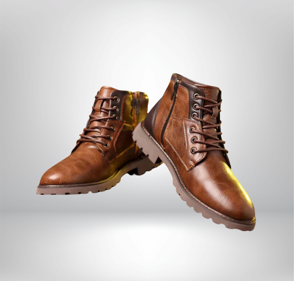 Jethro | Bottines à lacets en cuir robuste