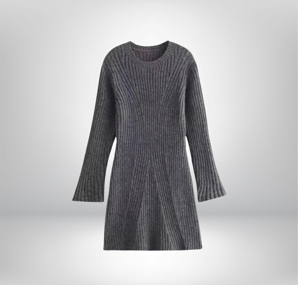 Faustine - Mini-robe en maille côtelée élégante