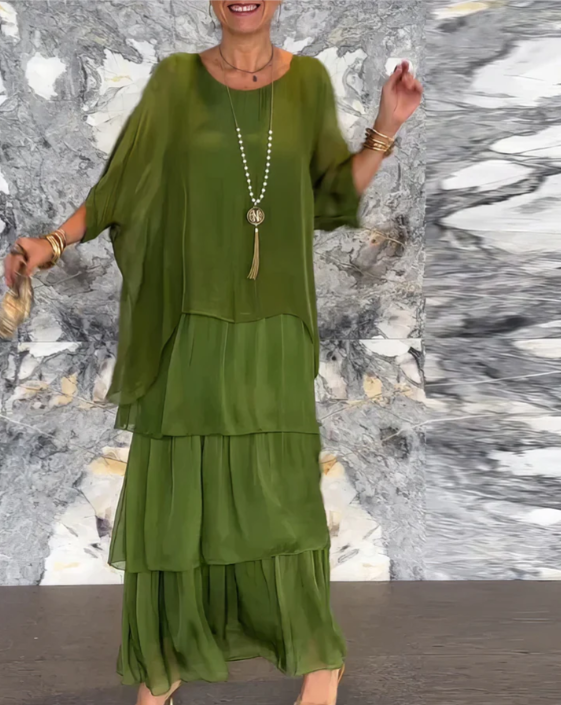 Caroline | Robe Maxi Ă Col Rond Ample