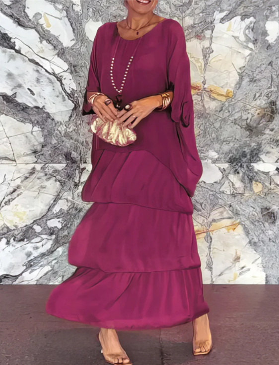 Caroline | Robe Maxi Ă Col Rond Ample