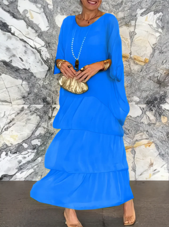 Caroline | Robe Maxi Ă Col Rond Ample
