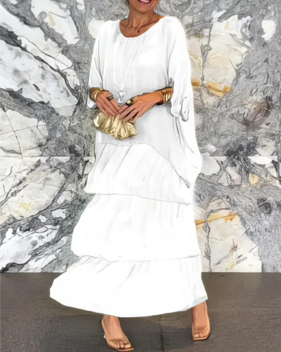 Caroline | Robe Maxi Ă Col Rond Ample