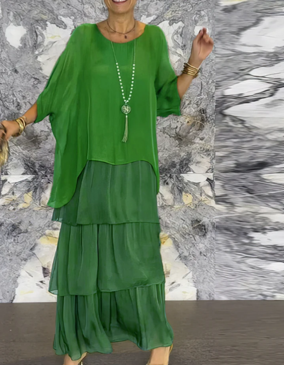 Caroline | Robe Maxi Ă Col Rond Ample