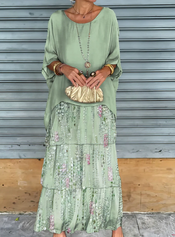 Caroline | Robe Maxi Ă Col Rond Ample