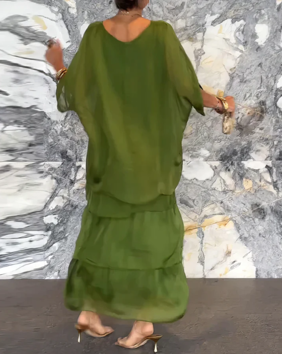 Caroline | Robe Maxi Ă Col Rond Ample