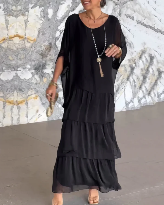 Caroline | Robe Maxi Ă Col Rond Ample