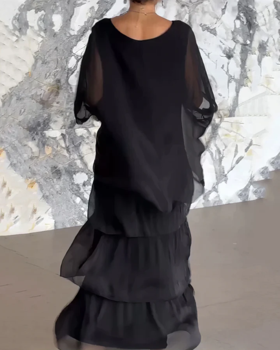 Caroline | Robe Maxi Ă Col Rond Ample