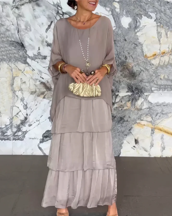 Caroline | Robe Maxi Ă Col Rond Ample