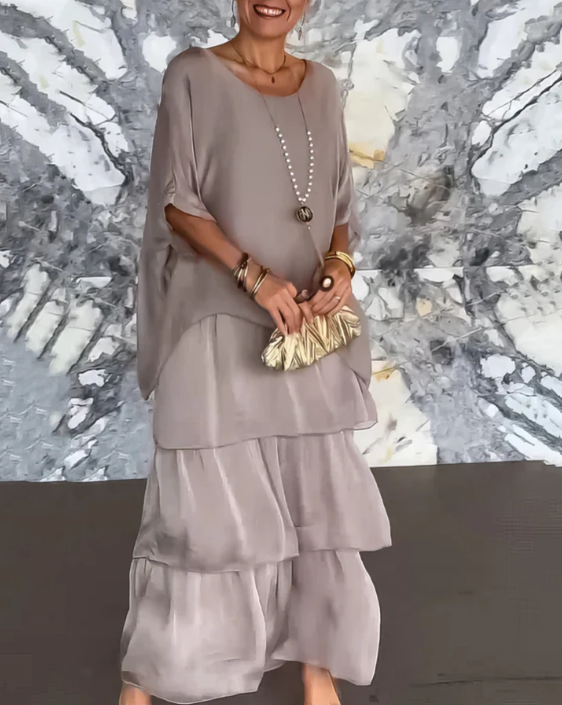 Caroline | Robe Maxi Ă Col Rond Ample