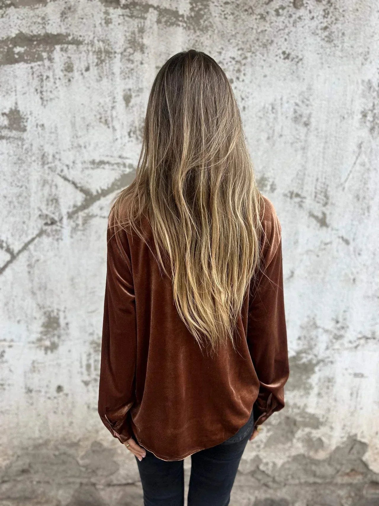 Catherine - Blouse en Velours Élégante