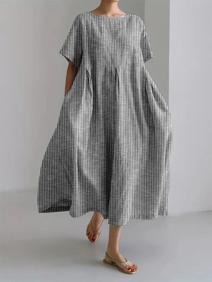 BIANCA | Robe Longue Décontractée Avec Coupe Confortable Et Style Rétro Pour Tous Les Jours