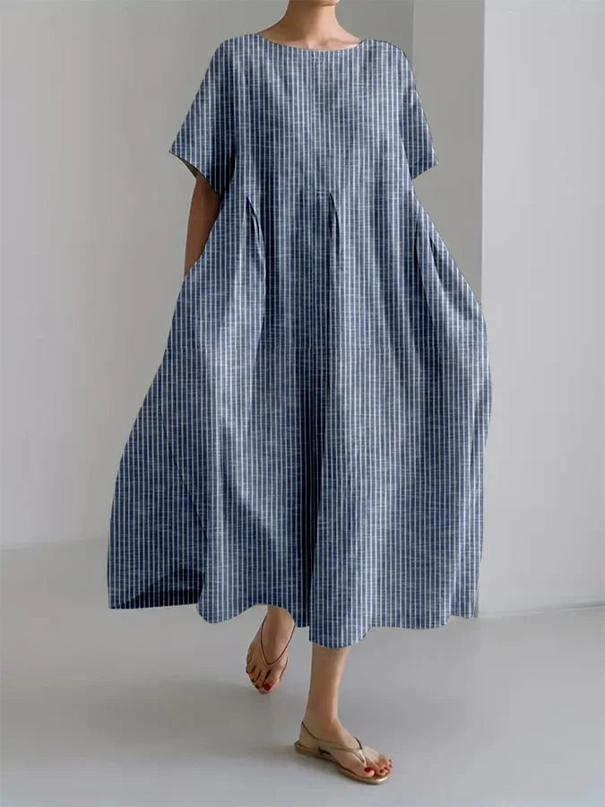 BIANCA | Robe Longue Décontractée Avec Coupe Confortable Et Style Rétro Pour Tous Les Jours
