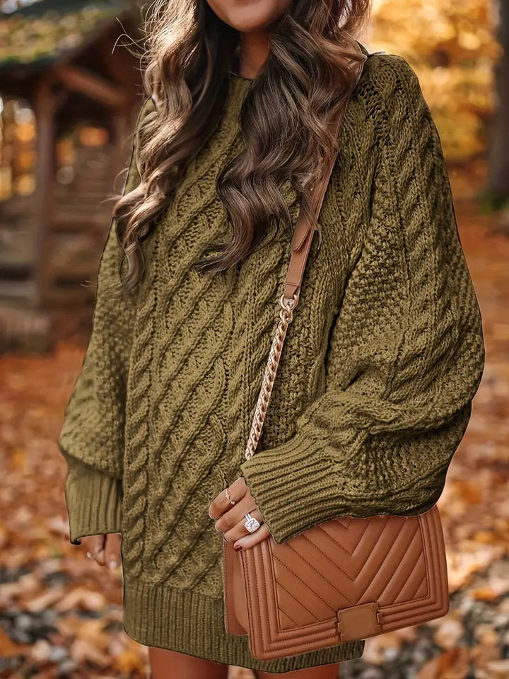 Chloé – Robe Pull Torsadée en Tricot