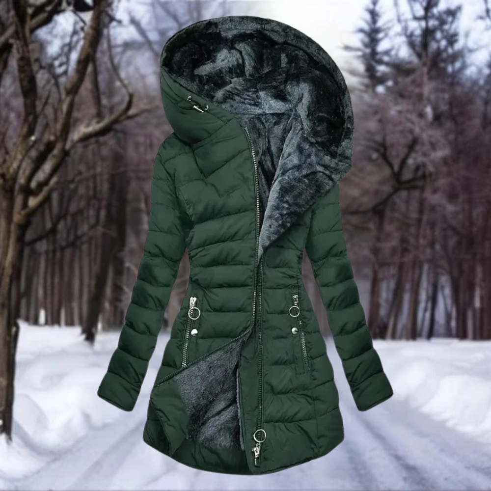 Christelle™ - Manteau Douillet Doublé en Fourrure