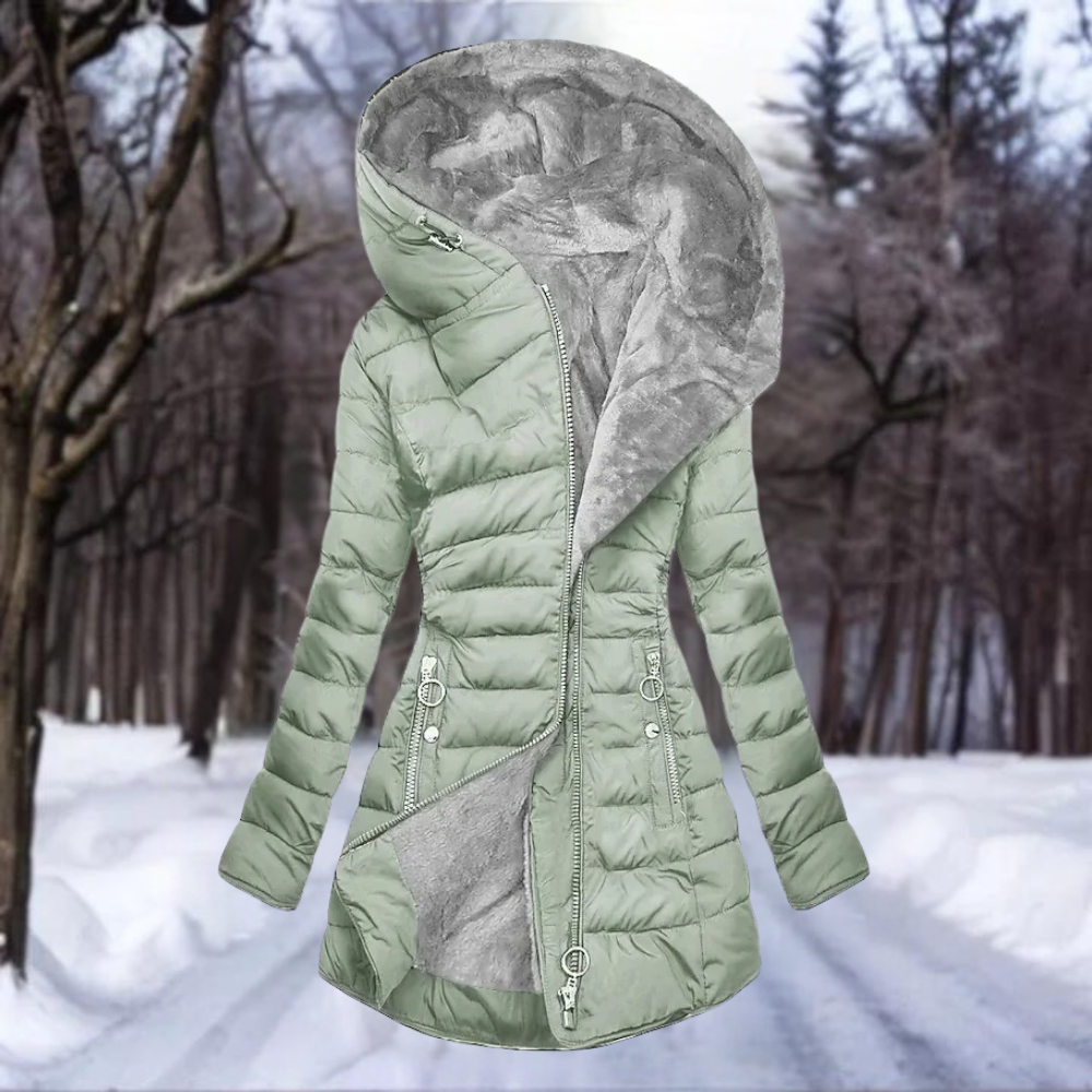 Christelle™ - Manteau Douillet Doublé en Fourrure