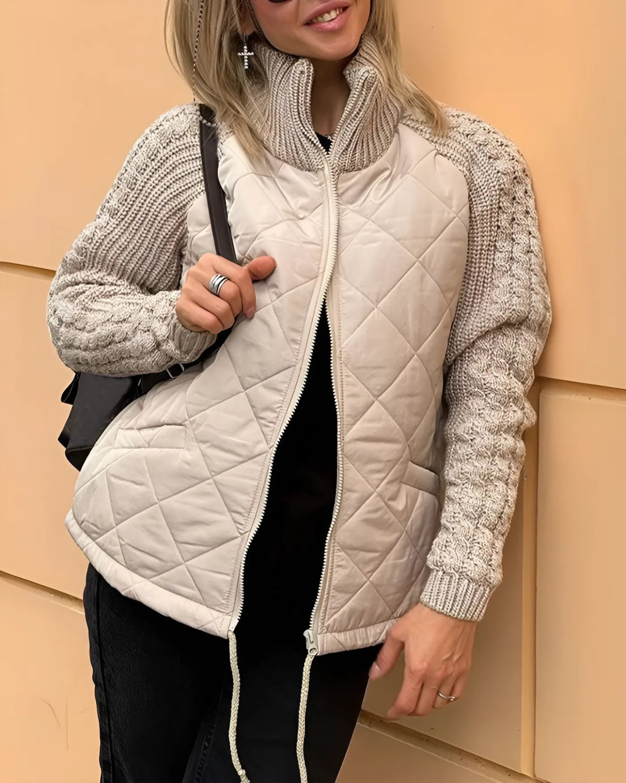 Amelia | Doudoune avec manches en maille
