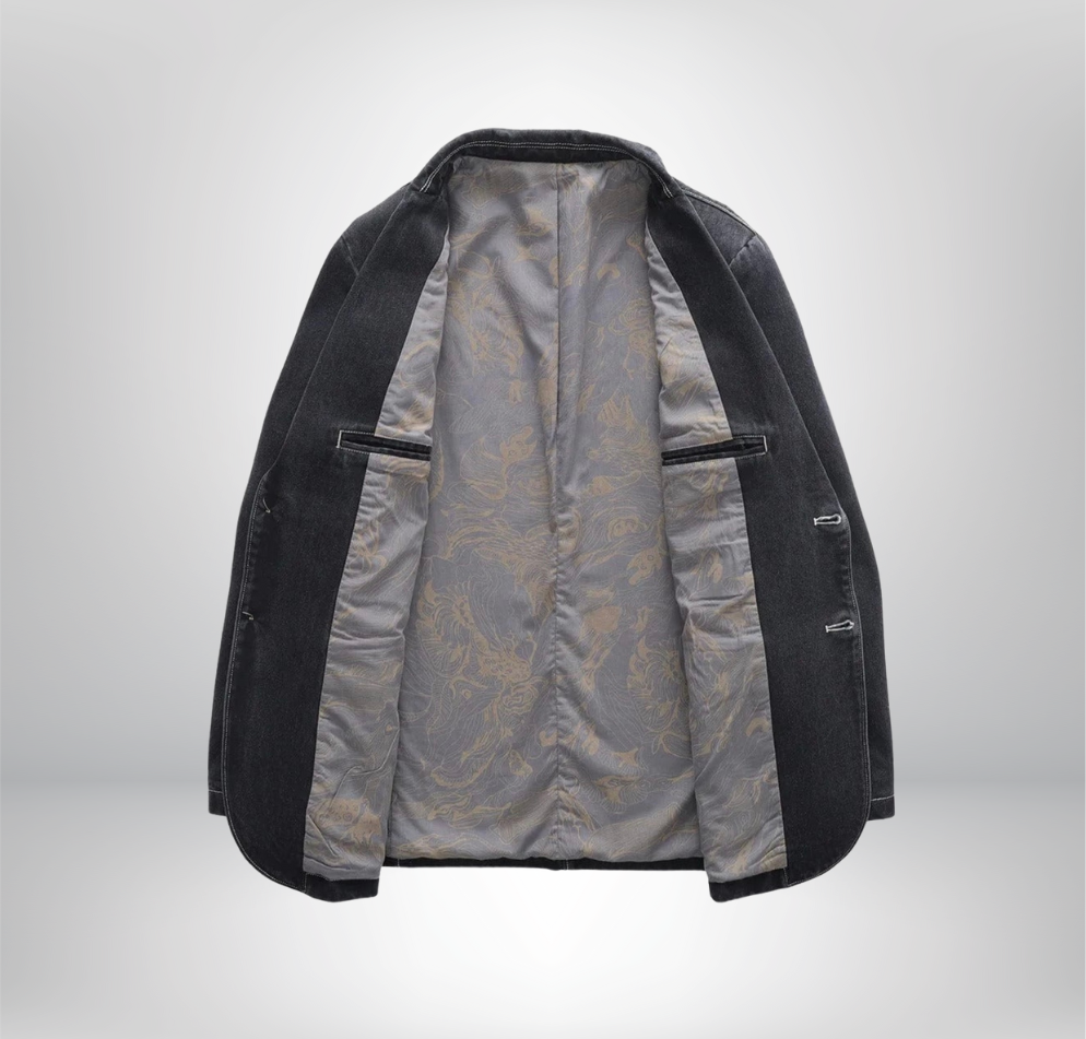 Alban - Veste en denim urbain avec une touche vintage