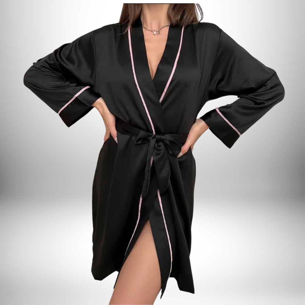 Robe de chambre femme satin