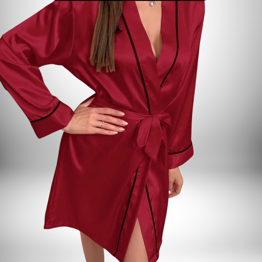 Robe de chambre femme satin