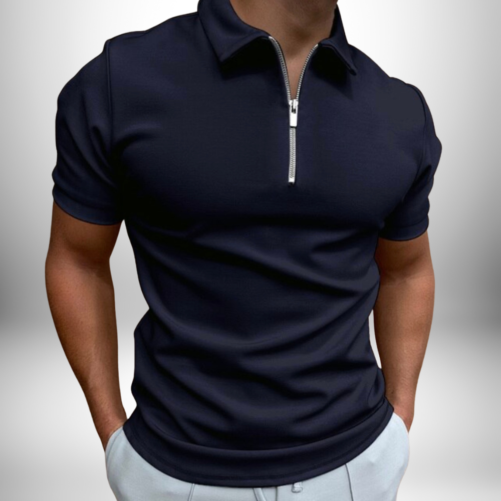 Polo Décontractée pour Homme avec Fermeture Éclair