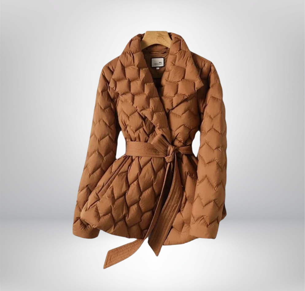 Aimée - Parka d'hiver élégante avec ceinture