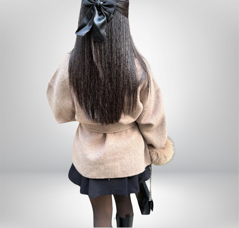 Sophia | Manteau de luxe beige-marron