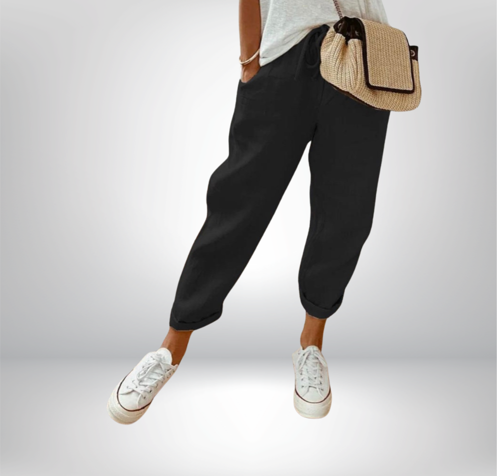 Pantalon En Lin Anti-Transpiration Décontracté & Élégant