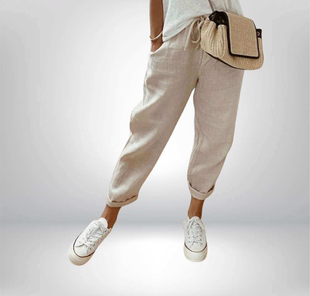 Pantalon En Lin Anti-Transpiration Décontracté & Élégant