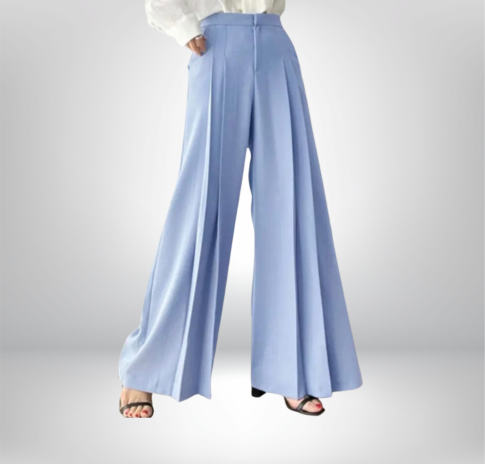 Patricia | Pantalon Plissé à Jambes Larges