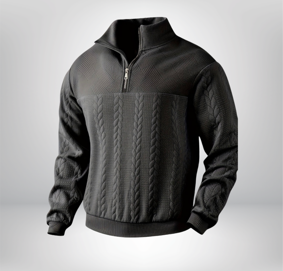 Rafael - Pull vintage zippé pour homme