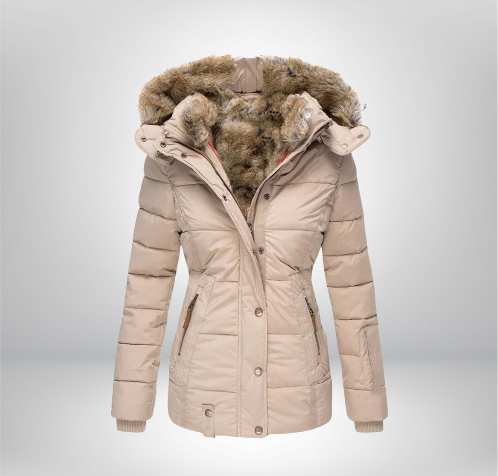 Corinne - Manteau d'hiver chaud doublé de fourrure