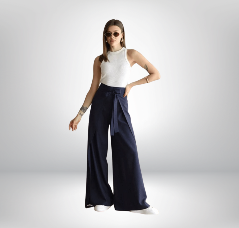 Ambre | Pantalon en lin à jambes larges