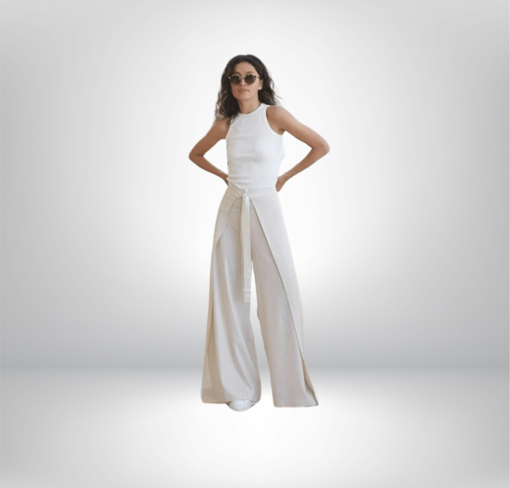 Ambre | Pantalon en lin à jambes larges